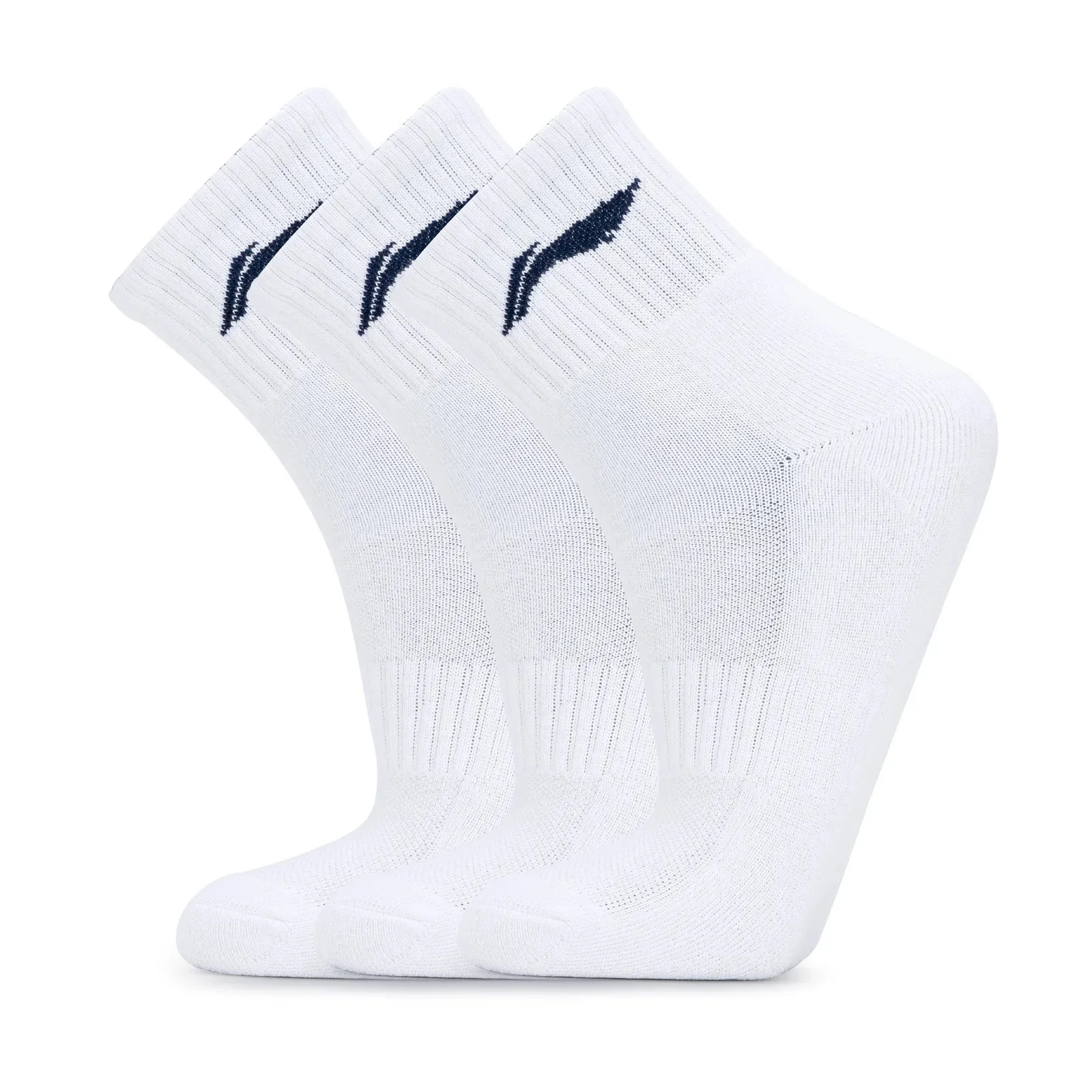 Li-Ning Cushioned Quarter Socks 3 Pairs Badminton Socks